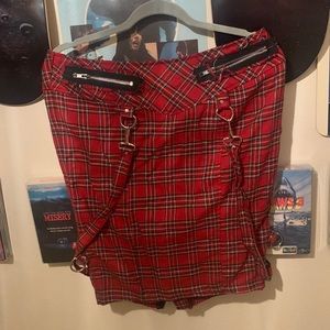 Lip service plaid pencil skirt